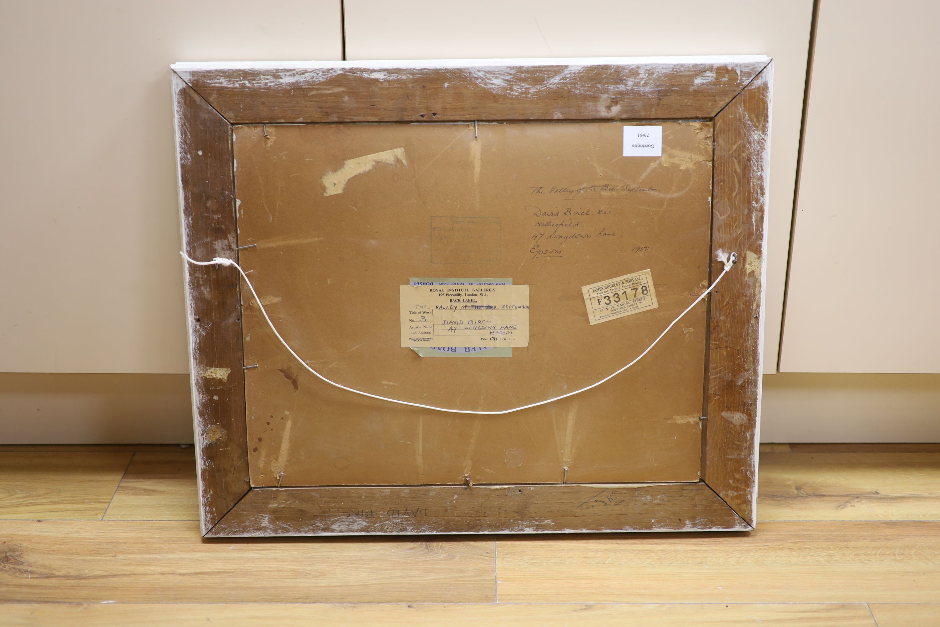 David Birch (b.1945), oil on board, 'The Valley of The Box, September', signed, 40 x 50cm